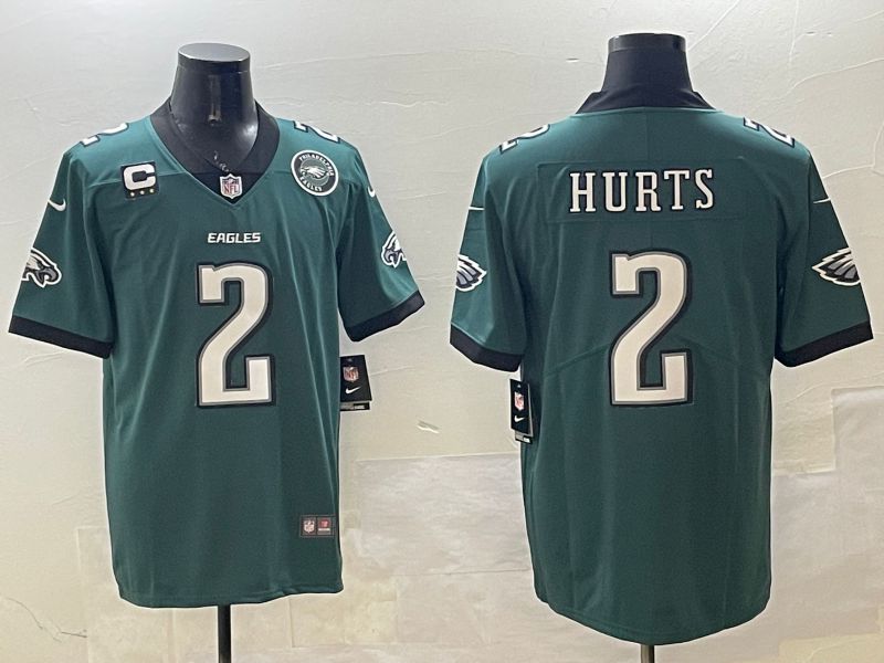Men Philadelphia Eagles #2 Hurts Green Second generation 2025 Nike Limited NFL Jersey style 4->philadelphia eagles->NFL Jersey